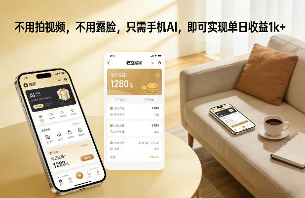 不用拍视频，不用露脸，只需手机AI，即可实现单日收益1k+【揭秘】-吾爱创业网