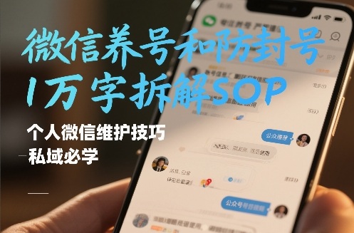 微信养号和防封号1万字拆解SOP，个人微信维护技巧，私域必学【文档】-吾爱创业网