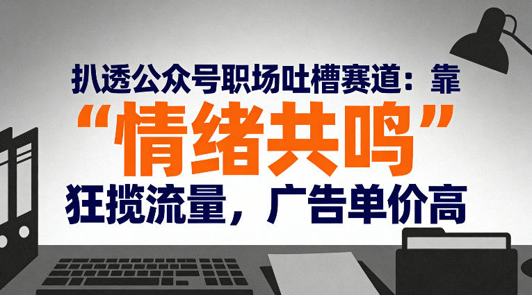 扒透公众号职场吐槽赛道：靠“情绪共鸣”狂揽流量，广告单价高-吾爱创业网