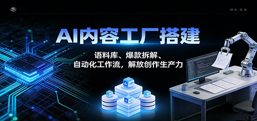 AI内容工厂搭建：语料库、爆款拆解、自动化工作流，解放创作生产力-吾爱创业网