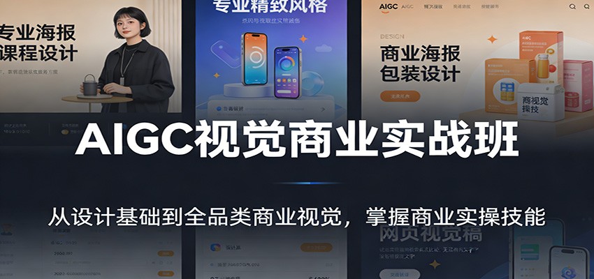 AIGC视觉商业实战班：从设计基础到全品类商业视觉，掌握商业实操技能-吾爱创业网