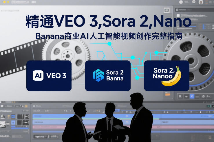 精通VEO 3，Sora 2，Nano Banana商业AI人工智能视频创作完整指南-吾爱创业网