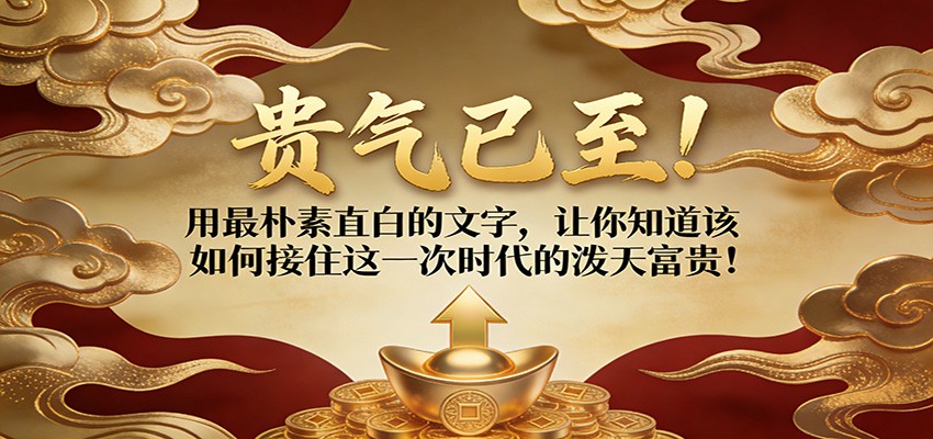 付费文章：贵气已至！用最朴素直白的文字，让你知道该如何接住这一次时代的泼天富贵！-吾爱创业网