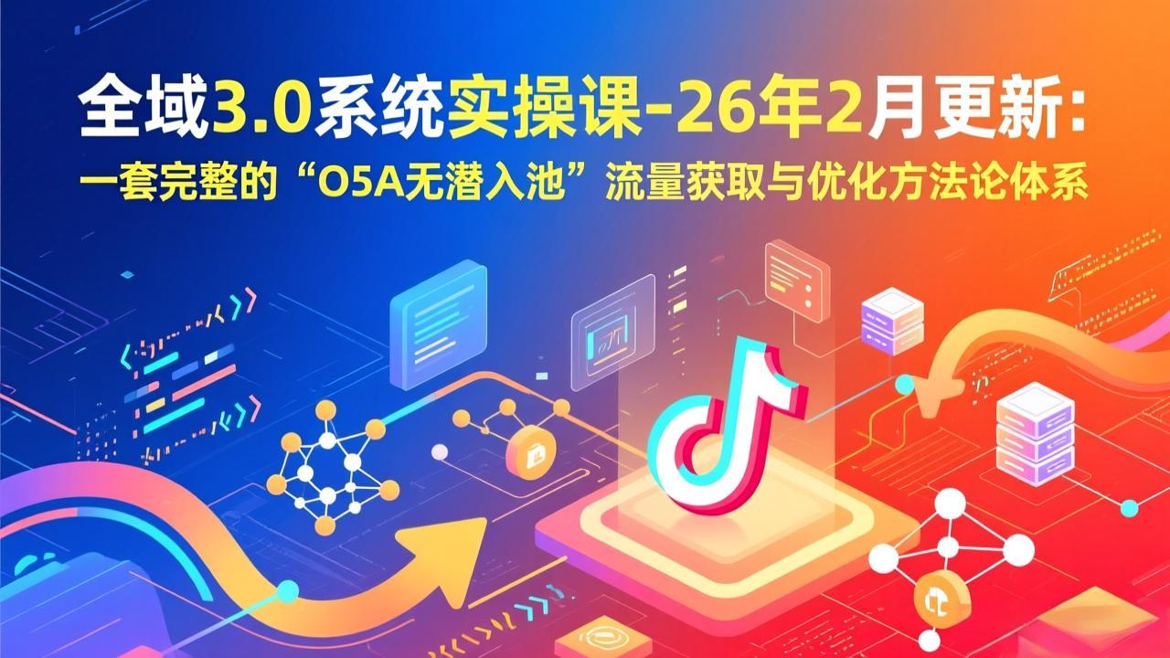 （17364期）全域3.0系统实操课-26年2月更新：一套完整的“O5A无潜入池”流量获取与优化方法论体系-吾爱创业网