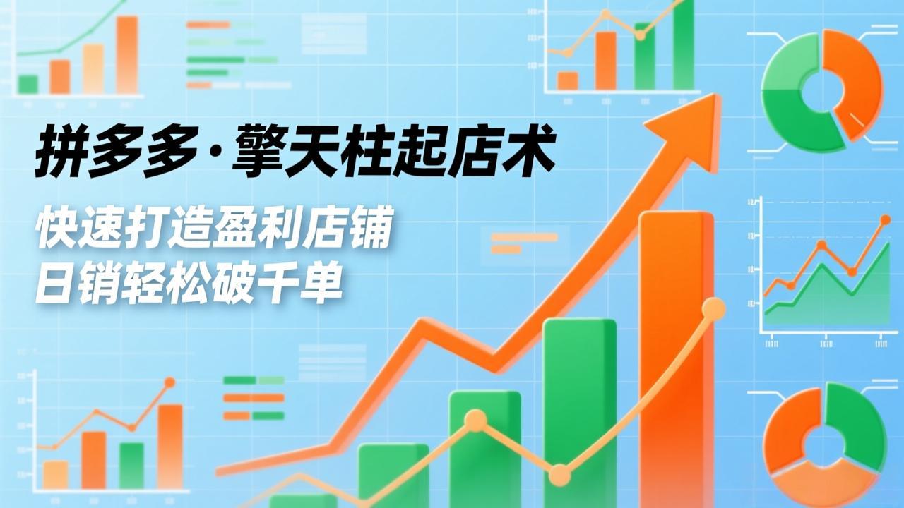 （17312期）拼多多·擎天柱起店术，爆流布局、利润起飞、不断流，快速打造盈利店铺，日销破千单（更新）-吾爱创业网