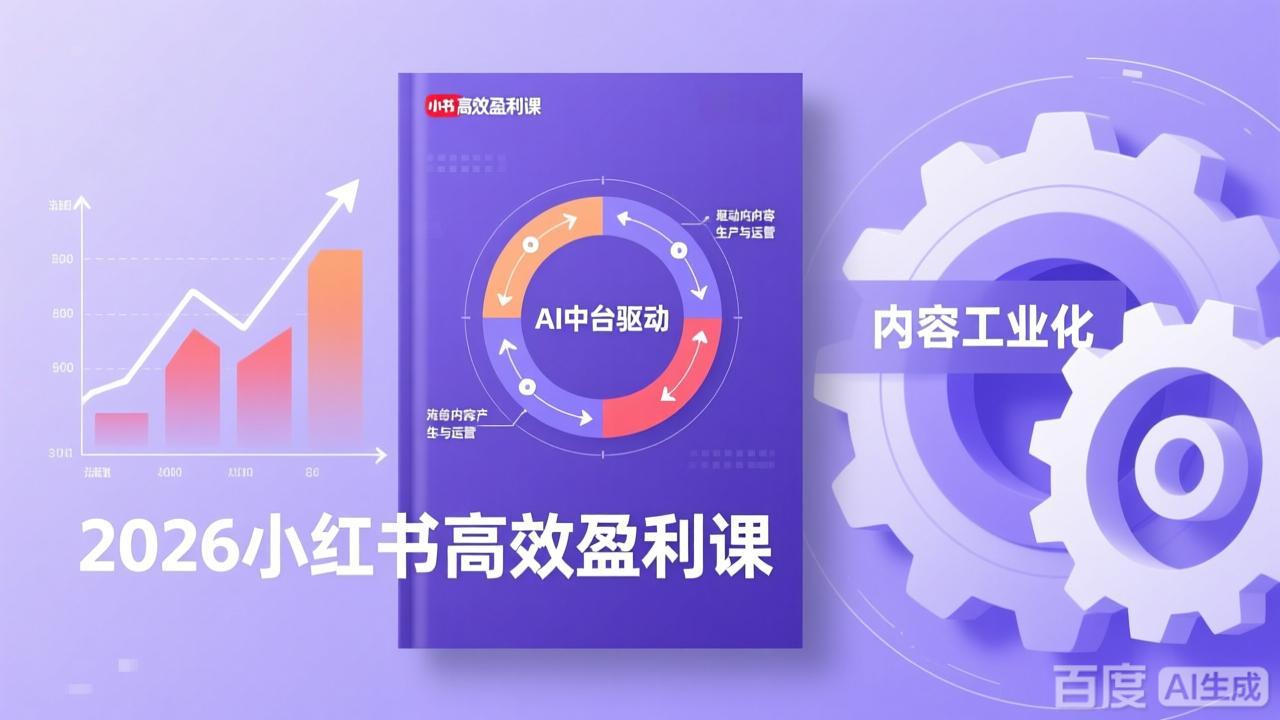 （17291期）2026小红书高效盈利课，流量双引擎+内容工业化+AI中台驱动，构建可复制的千万级营收模型-吾爱创业网