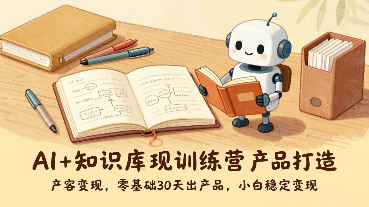 （17323期）AI+知识库变现训练营，产品打造、内容创作、全平台变现，零基础30天出产品，小白稳定变现-吾爱创业网
