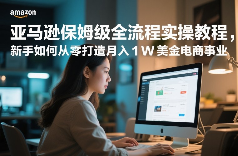 亚马逊保姆级全流程实操教程,新手如何从零打造月入1W美金电商事业-吾爱创业网