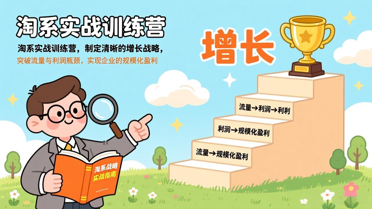 （17325期）淘系实战训练营(更新)，制定清晰的增长战略，突破流量与利润瓶颈，实现企业的规模化盈利-吾爱创业网