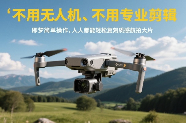 不用无人机、不用专业剪辑，即梦简单操作，人人都能轻松复刻质感航拍大片-吾爱创业网
