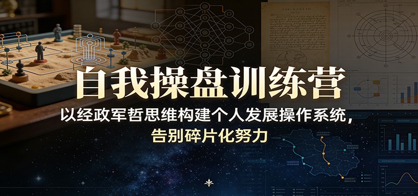 自我操盘训练营:以经政军哲思维构建个人发展操作系统,告别碎片化努力-吾爱创业网