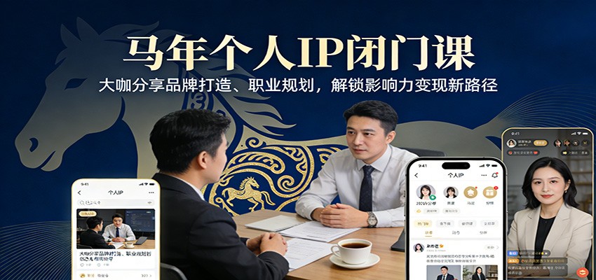 马年个人IP闭门课，大咖分享品牌打造、职业规划，解锁影响力变现新路径-吾爱创业网