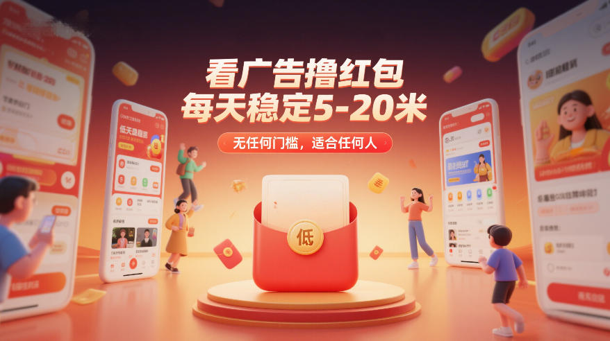 看广告撸红包,每天稳定5-20米,无任何门槛,适合任何人-吾爱创业网