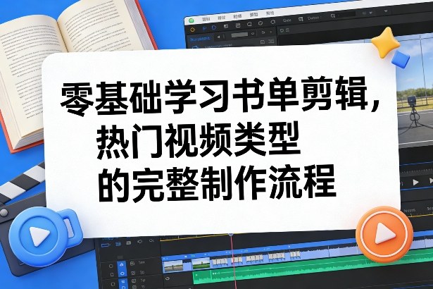 零基础学习书单剪辑，热门视频类型的完整制作流程（更新2026）-吾爱创业网