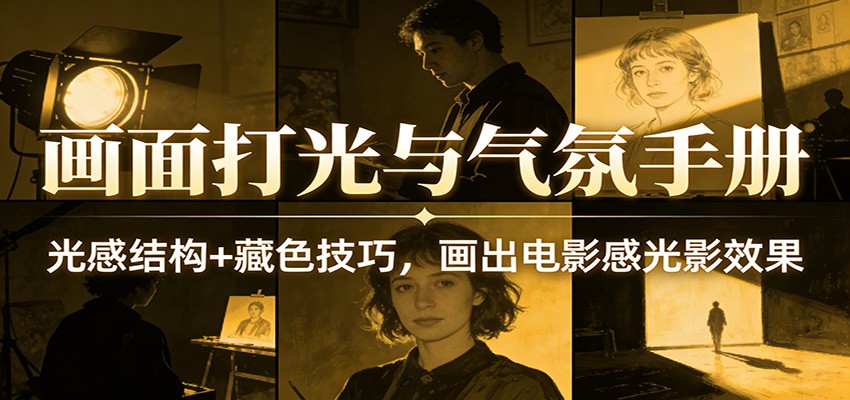 画面打光与气氛手册：光感结构+藏色技巧，画出电影感光影效果-吾爱创业网