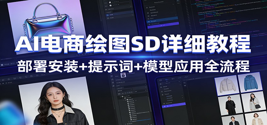 AI电商绘图SD详细教程：部署安装+提示词+模型应用全流程-吾爱创业网