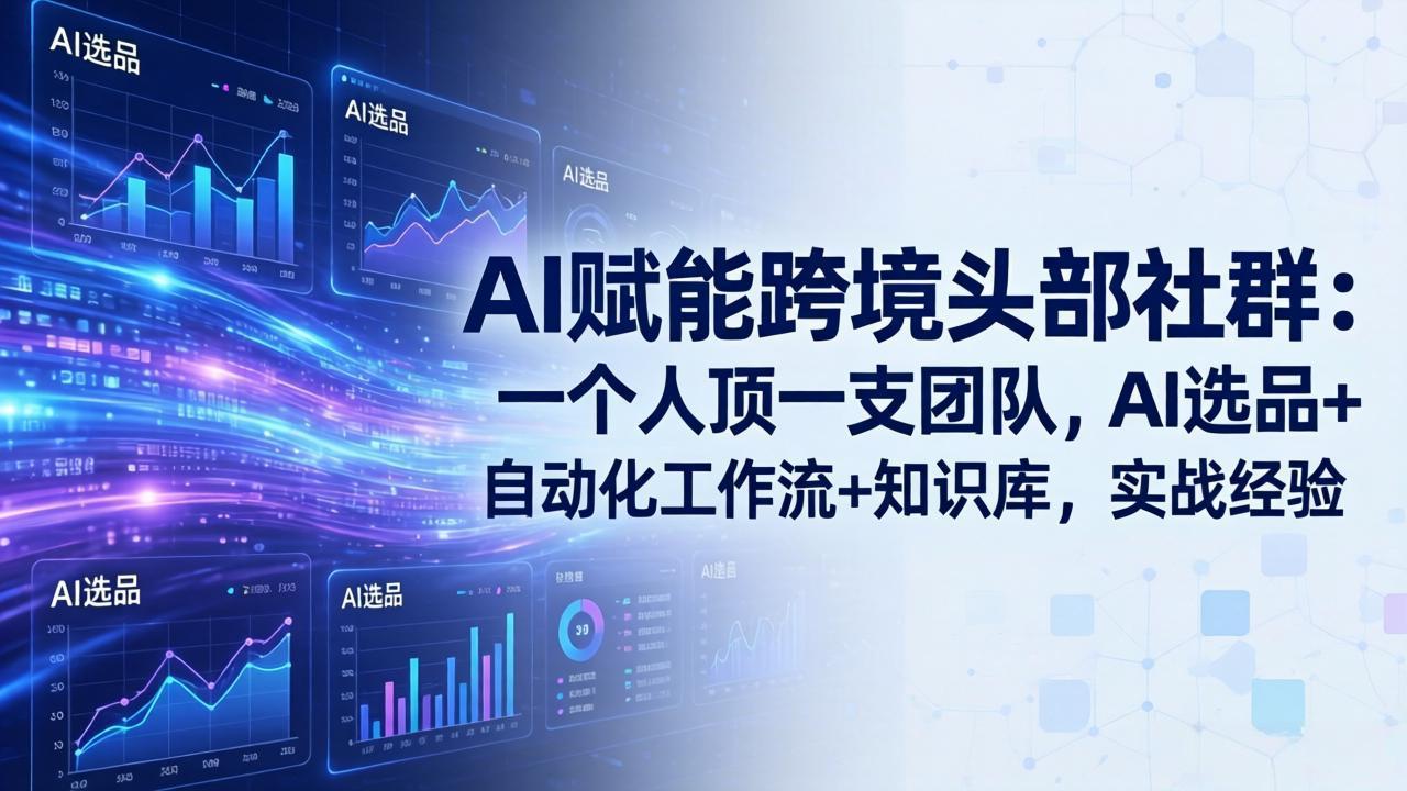 （17750期）AI赋能跨境头部社群：一个人顶一支团队，AI选品+自动化工作流+知识库，实战经验-更新3月-吾爱创业网