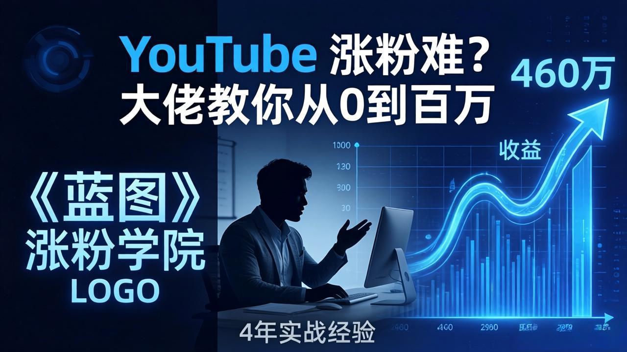 (17836期)YouTube 涨粉难?《蓝图涨粉学院》:4 年赚 460 万的大佬教策略,从0到百万有路径!-吾爱创业网