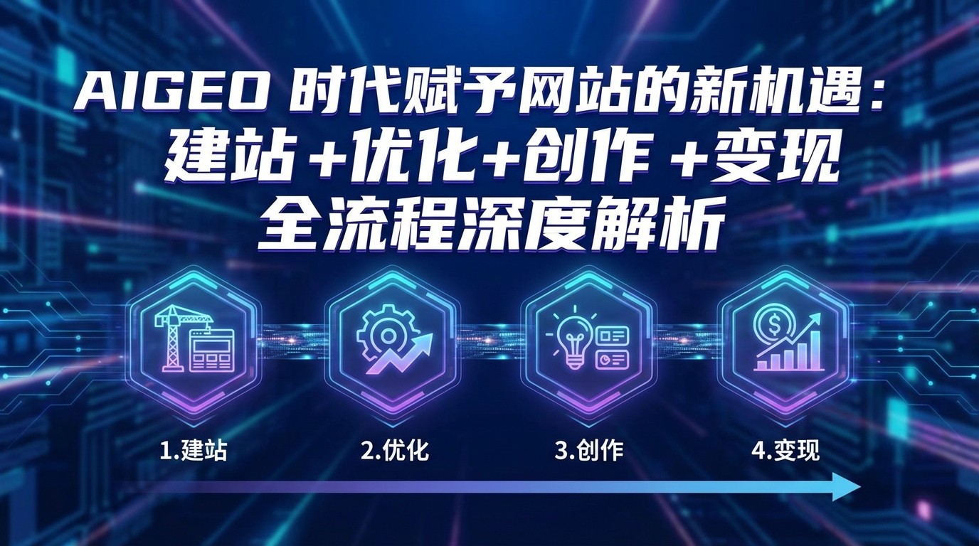 AIGEO+时代赋予网站的新机遇：建站+优化+创作+变现+全流程深度解析-吾爱创业网