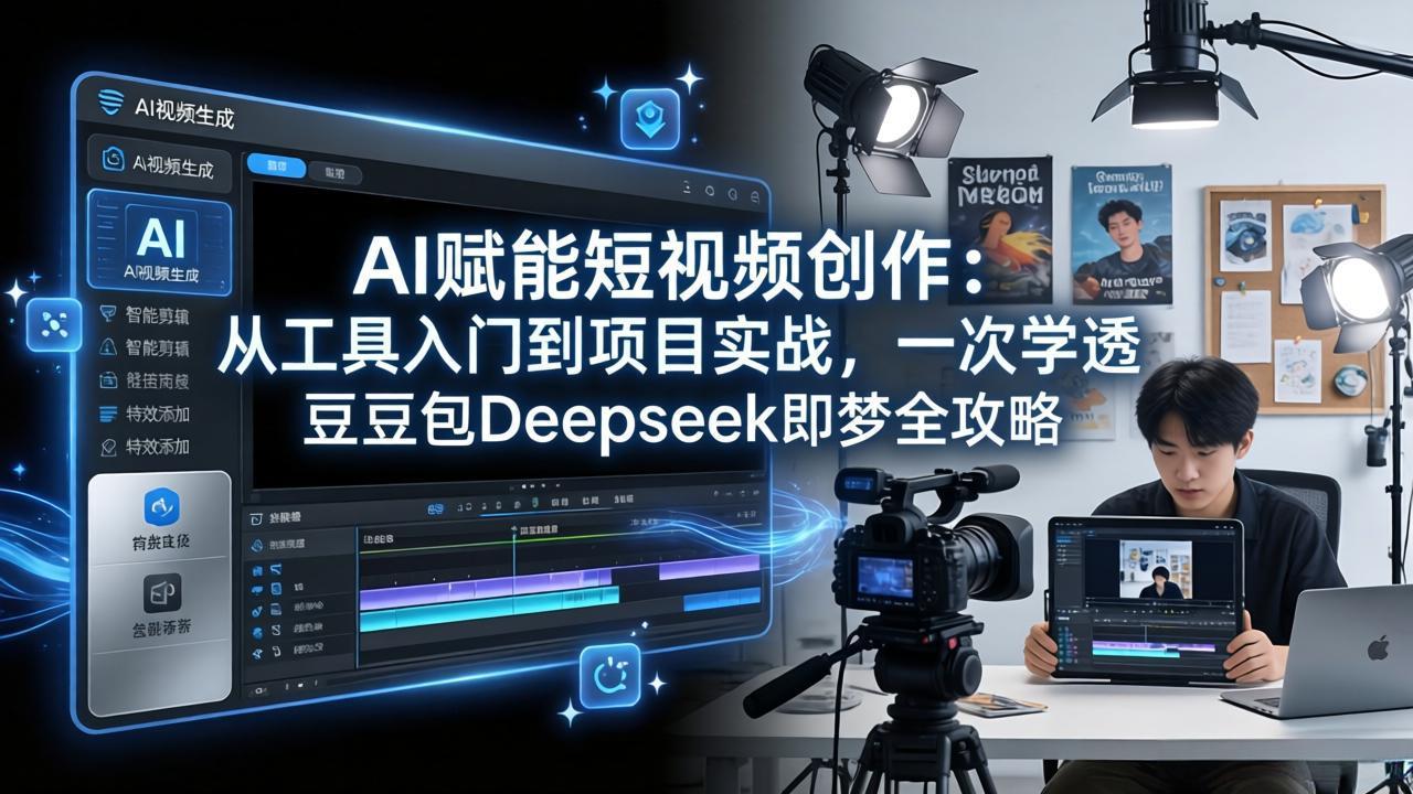 （17762期）AI赋能短视频创作：从工具入门到项目实战，一次学透豆包Deepseek即梦全攻略-吾爱创业网
