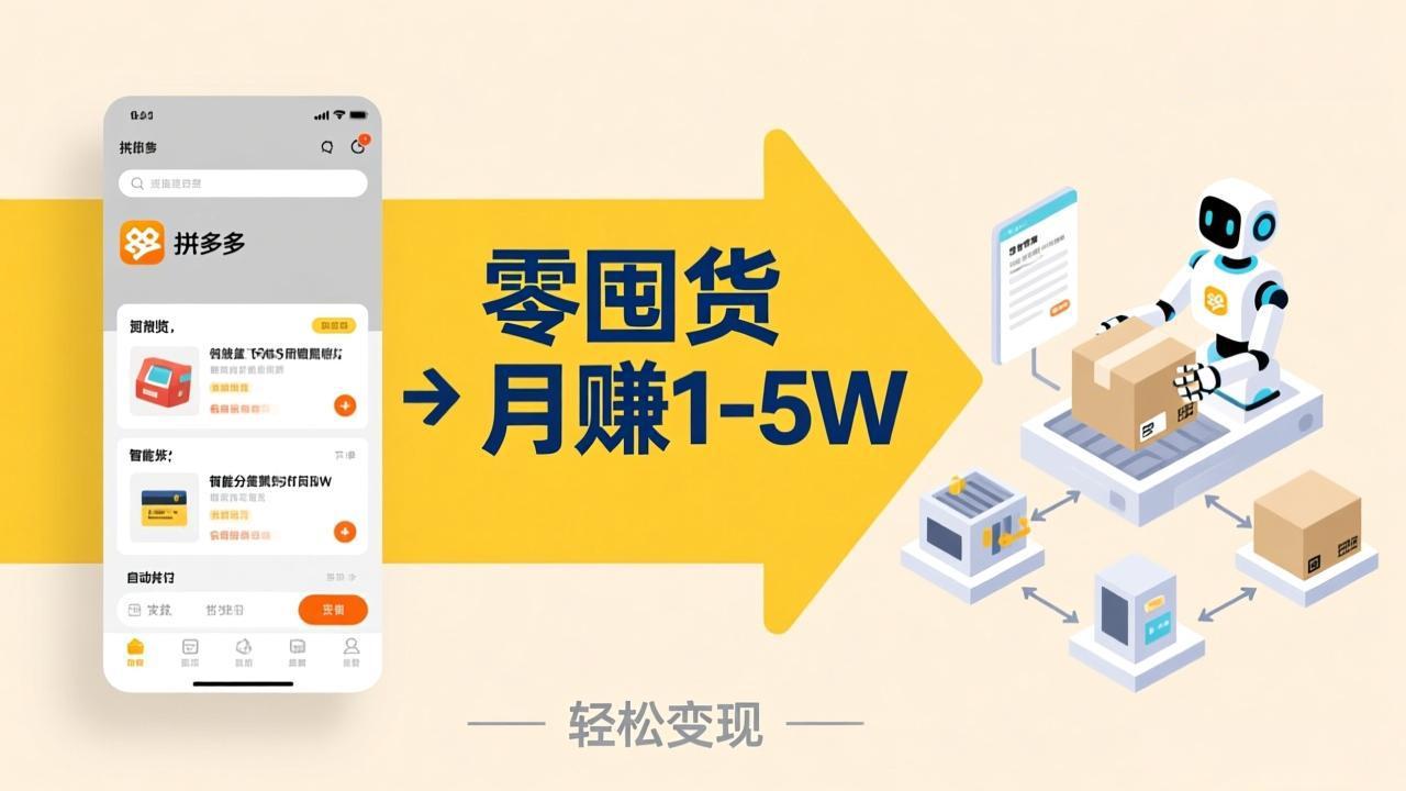 （17490期）不用囤货不用跑单！拼多多虚拟玩法，机器人管理发货和客服，帮你月赚 1-5W-吾爱创业网