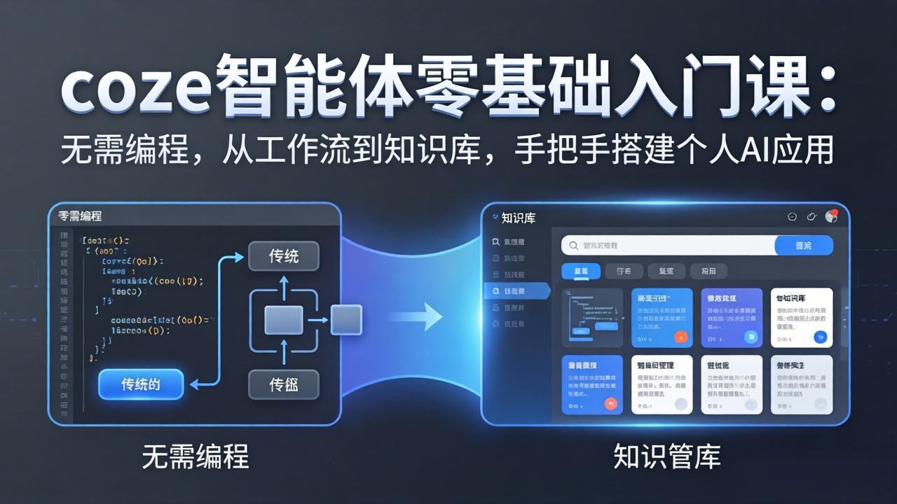 （17775期）coze智能体零基础入门课：无需编程，从工作流到知识库，手把手搭建个人AI应用-吾爱创业网