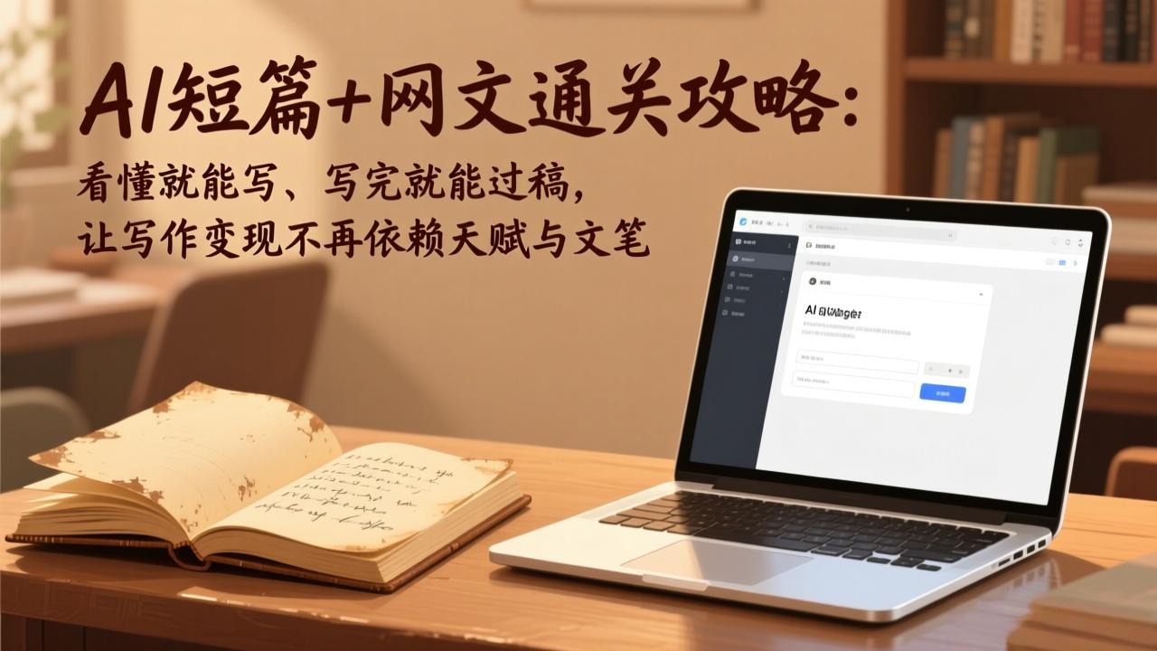 （17515期）AI短篇+网文通关攻略：看懂就能写、写完就能过稿，让写作变现不再依赖天赋与文笔-吾爱创业网