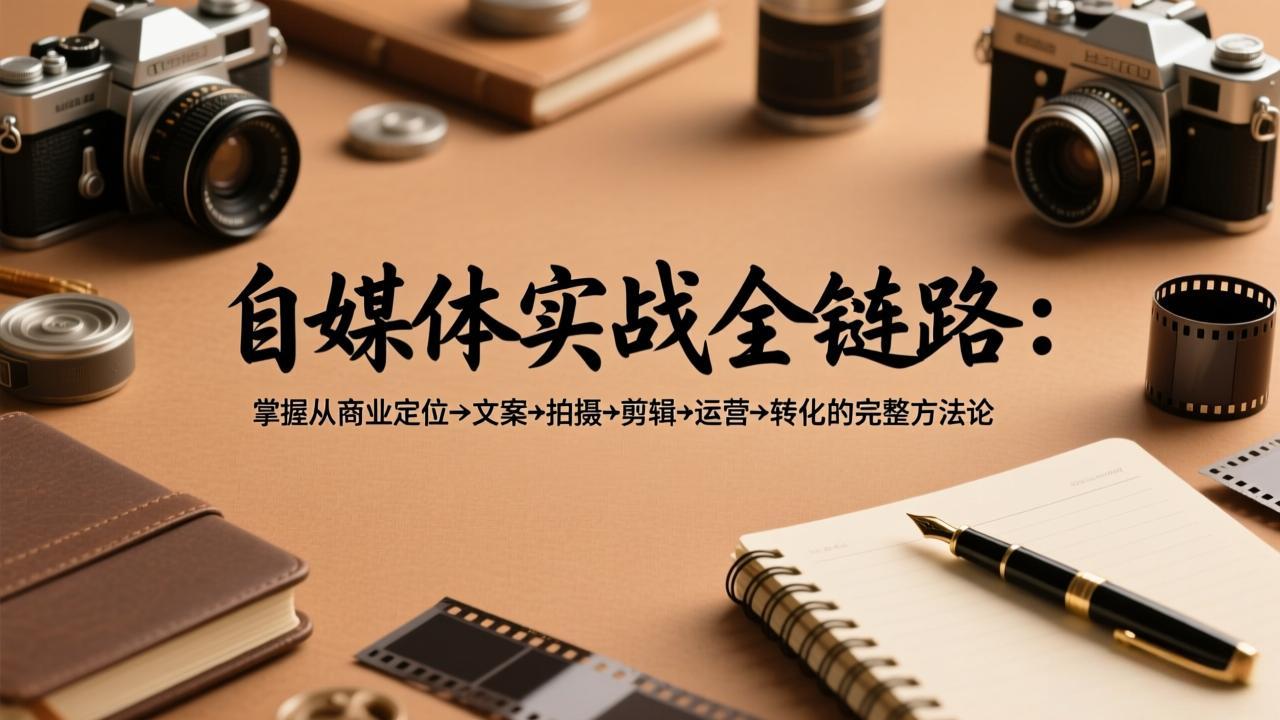 （17586期）自媒体实战全链路：掌握从商业定位→文案→拍摄→剪辑→运营→转化的完整方法论-吾爱创业网