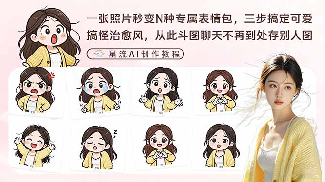 （17482期）一张照片秒变N种专属表情包，三步搞定可爱搞怪治愈风，从此斗图聊天不再到处存别人图-吾爱创业网