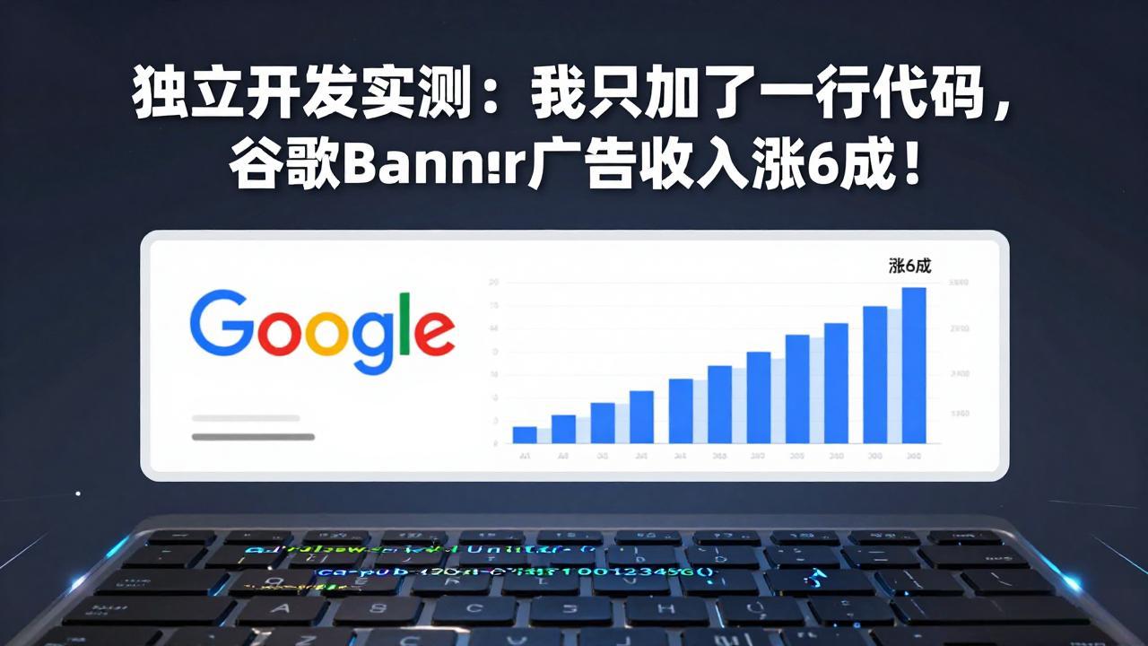 （17574期）付费文章：独立开发实测：我只加了一行代码，谷歌Banner广告收入涨6成！-吾爱创业网