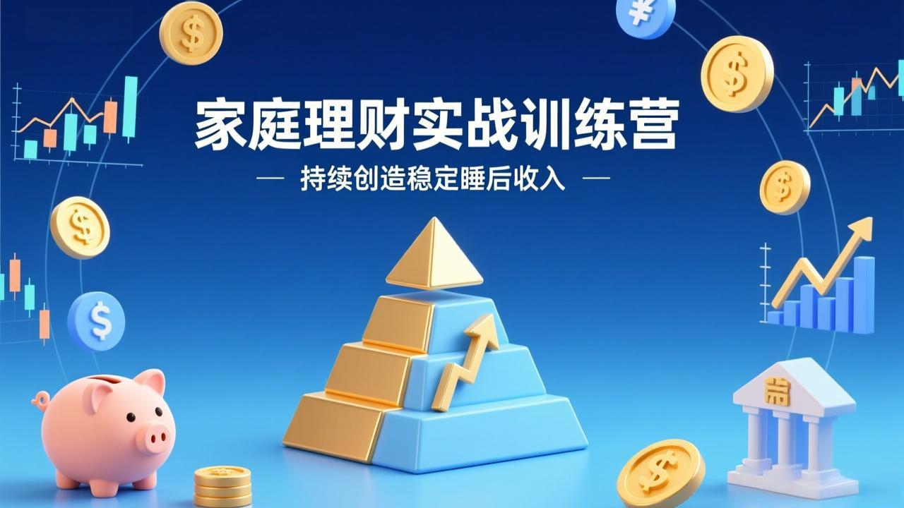 （17486期）家庭理财实战训练营：从0到1建体系，三阶进阶层层递进，助你持续创造稳定睡后收入-吾爱创业网