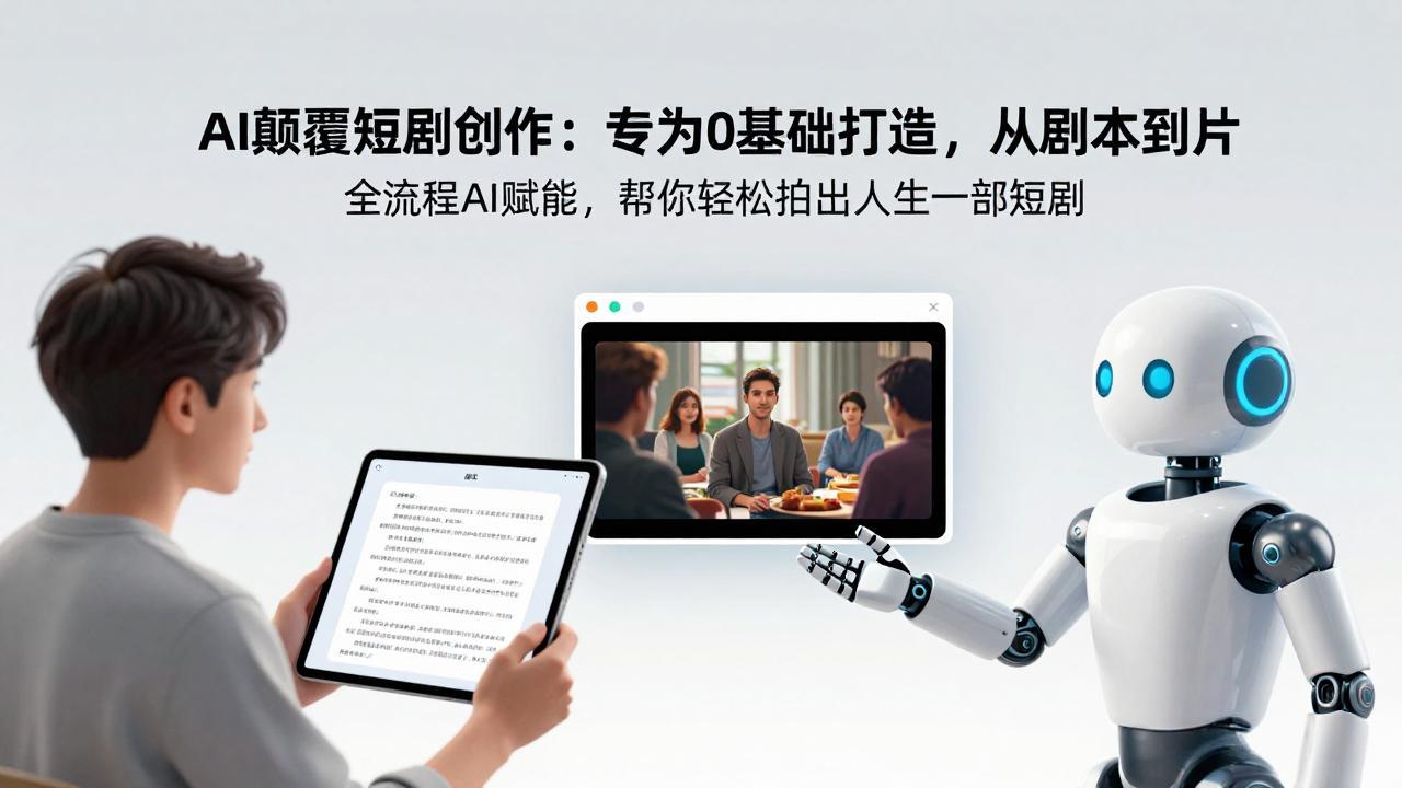 （17564期）AI颠覆短剧创作：专为0基础打造，从剧本到成片全流程AI赋能，帮你轻松拍出人生第一部短剧-吾爱创业网