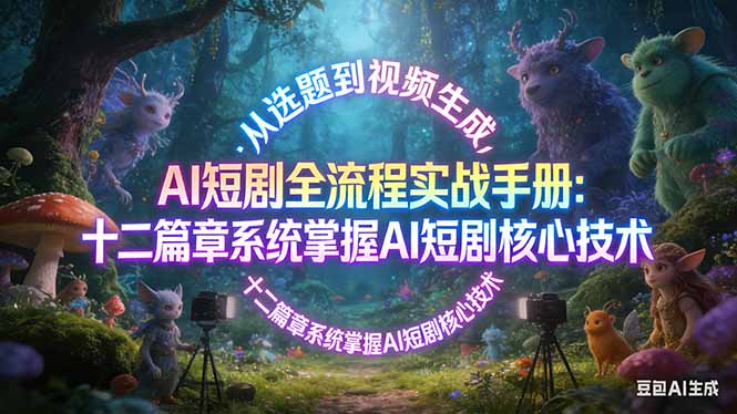 （17620期）AI 短剧全流程实战手册：从选题到视频生成，十二篇章系统掌握 AI 短剧核心技术-吾爱创业网