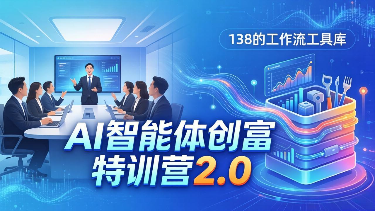 （17833期）AI智能体创富训练营2.0：3天闭门直播+视频课+工具库，从0到1搭建智能体附138个工作流-吾爱创业网