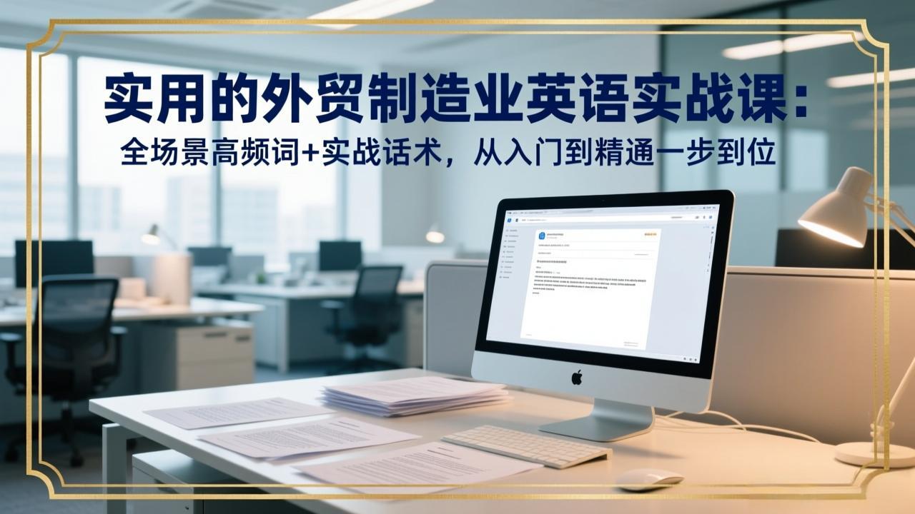 （17532期）实用的外贸制造业英语实战课：全场景高频词+实战话术，从入门到精通一步到位-吾爱创业网