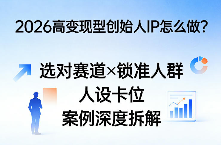 2026高变现型创始人IP怎么做？选对赛道×锁准人群×人设卡位×案例深度拆解-吾爱创业网