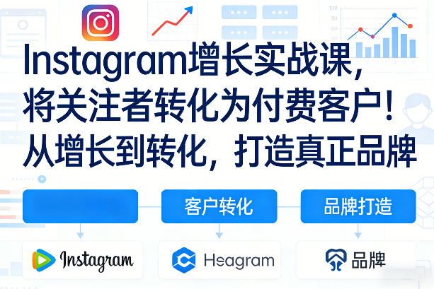 Instagram增长实战课，将关注者转化为付费客户！从增长到转化，打造真正品牌（双语字幕）-吾爱创业网