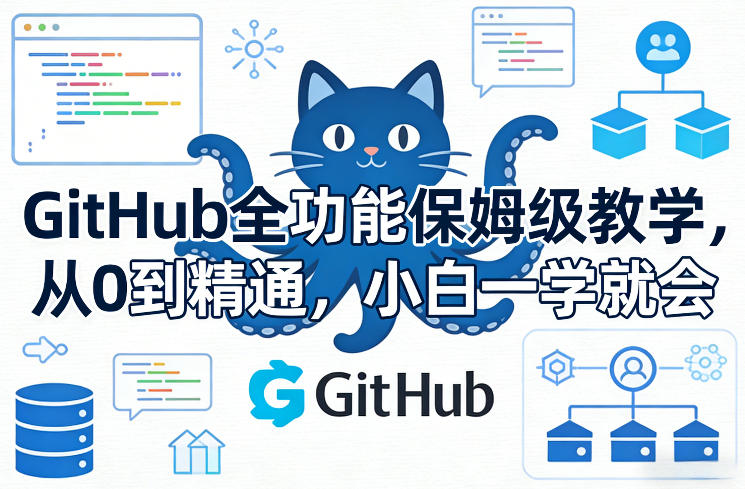 GitHub全功能保姆级教学,从0到精通,小白一学就会-吾爱创业网