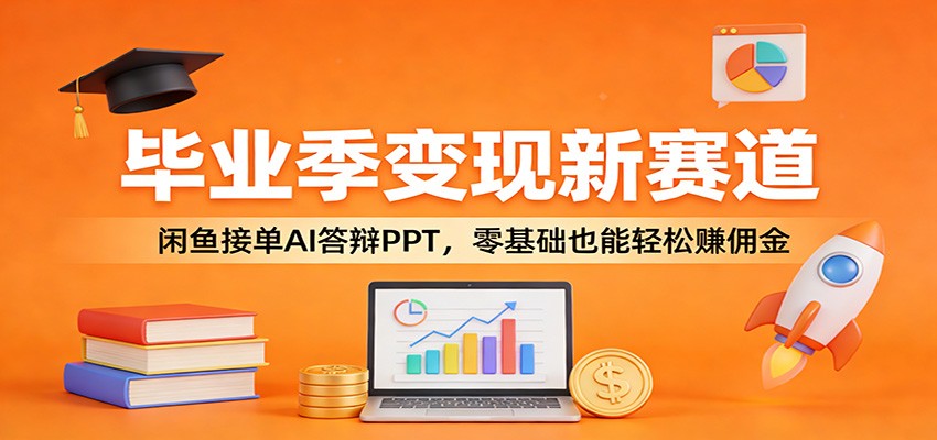 毕业季变现新赛道：闲鱼接单AI答辩PPT，零基础也能轻松赚佣金-吾爱创业网
