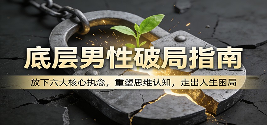 底层男性破局指南：放下六大核心执念，重塑思维认知，走出人生困局-吾爱创业网