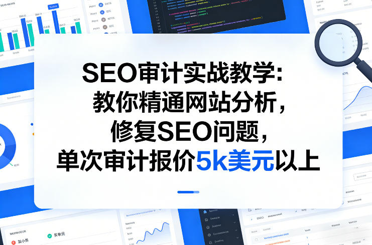 SEO审计实战教学：教你精通网站分析，修复SEO问题，单次审计报价5k美元以上-吾爱创业网