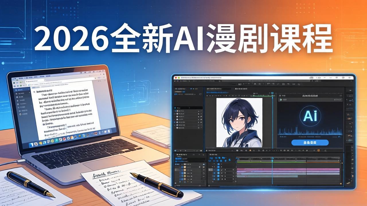 （17893期）2026全新AI漫剧课程：覆盖创作全链路，教你写作分镜剪辑配音一站式打造漫剧作品-吾爱创业网