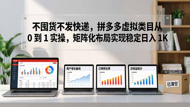 (17989期)不囤货不发快递,拼多多虚拟类目从 0 到 1 实操,矩阵化布局实现稳定日入 1K-吾爱创业网