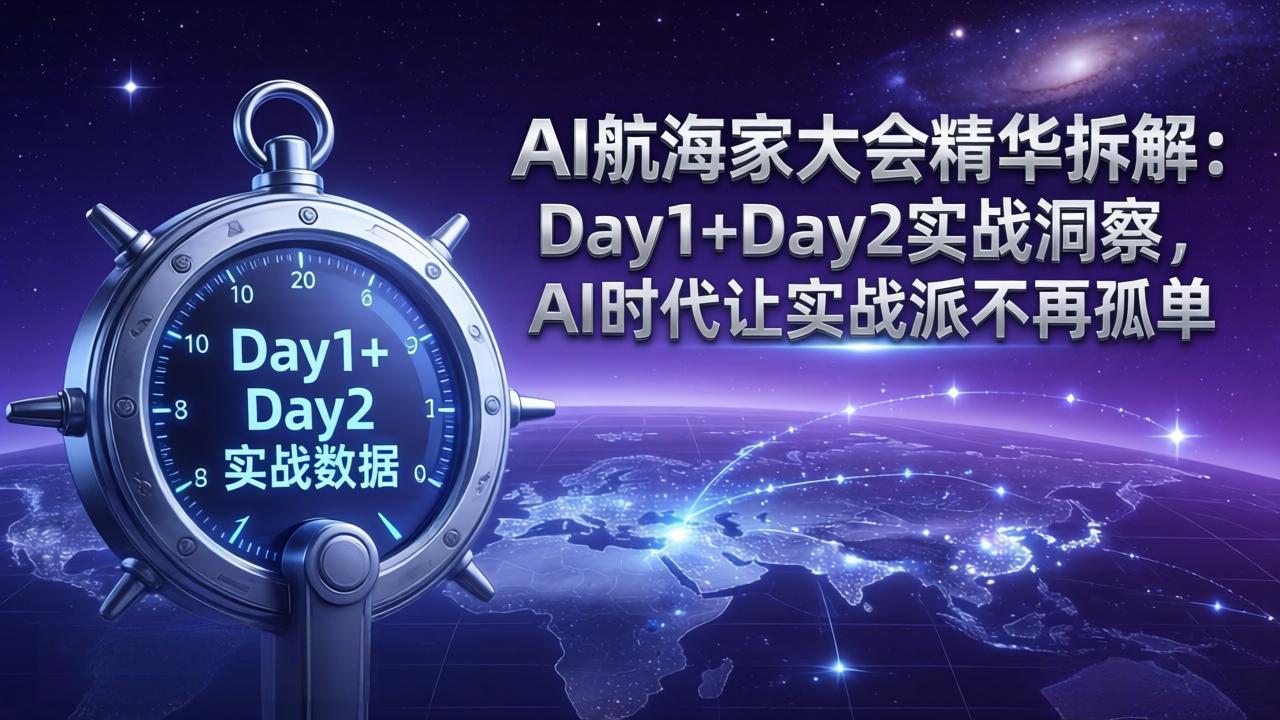 （17867期）AI航海家大会精华拆解：Day1+Day2实战洞察，AI时代让实战派不再孤单-吾爱创业网