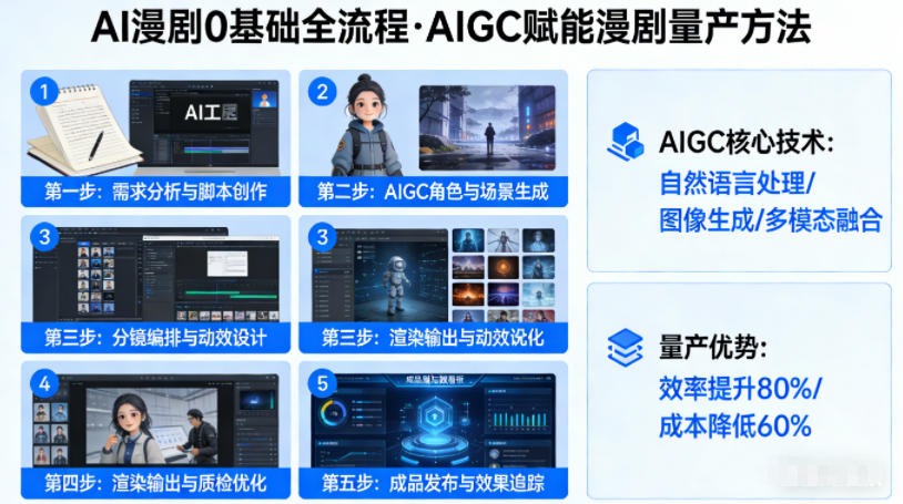 AI漫剧0基础全流程，快速掌握AIGC赋能的漫剧量产方法-吾爱创业网