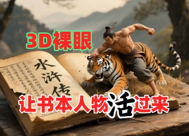 书本人物裸眼3D视频，新的玩法，流量超猛，保姆级教程-吾爱创业网