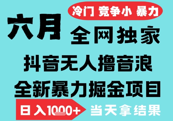 2025年6月高爆抖音无人直播最新撸音浪掘金项目，无脑日入1k+，低门槛小白可做，可矩阵放大【揭秘】-吾爱创业网