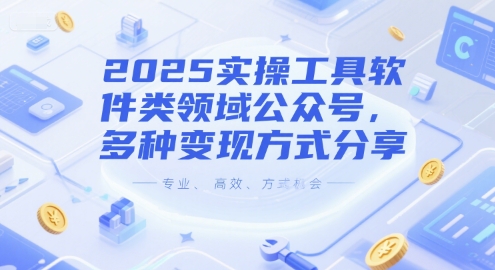 2025实操工具软件类领域公众号，多种变现方式分享-吾爱创业网