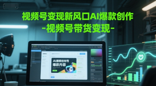视频号变现新风口AI爆款创作-视频号带货变现-吾爱创业网