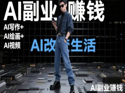 AI改变生活（Ai写作+AI绘画+Ai视频），AI副业挣钱-吾爱创业网